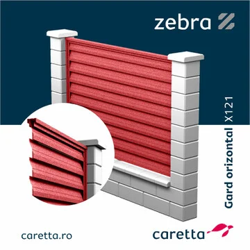 Panou de gard orizontal tip jaluzea Zebra X121