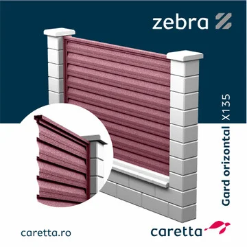 Panou de gard orizontal tip jaluzea Zebra X135