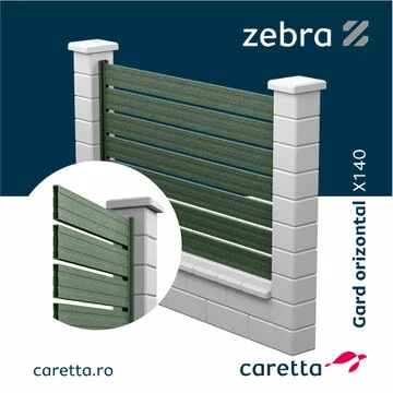 Panou de gard orizontal tip jaluzea Zebra X140