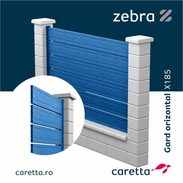 Panou de gard orizontal tip jaluzea Zebra X185